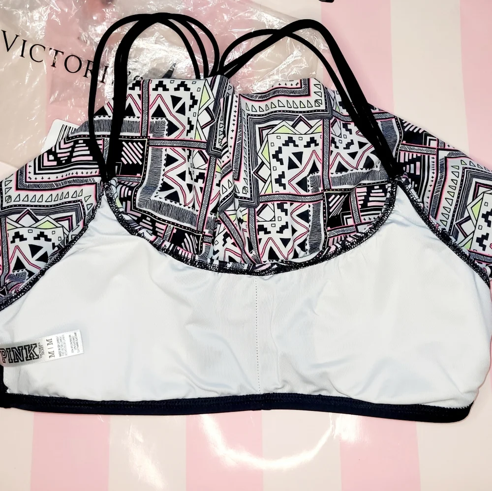 PINK VICTORIA'S SECRET Removable Cups  Both MEDIUM BRAND NEW BIKINI SWIM SUIT - Picture 11 of 15